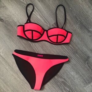 Hot Pink Neoprene Bikini sz M